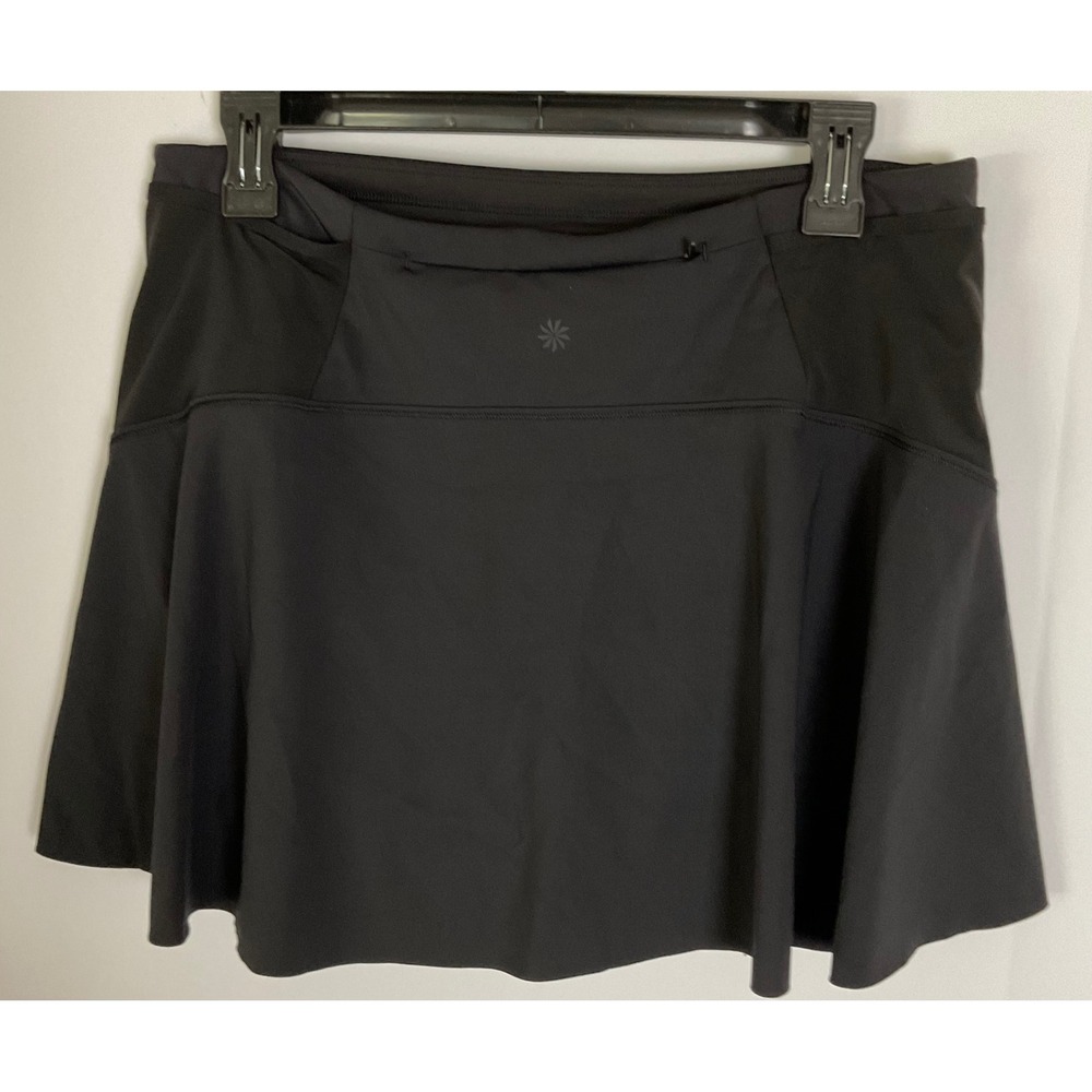 Athleta Match Point Skort Black Women Medium 487498 Athletic Tennis Golf Skirt - Picture 11 of 11